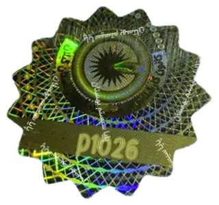 Sample hologram: AntiCopy hologram for Gilan Official Justice Experts Association
